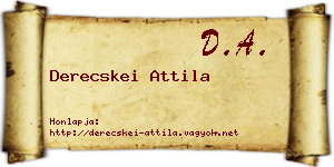 Derecskei Attila névjegykártya